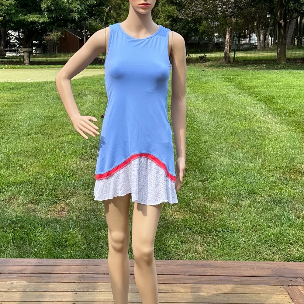 SOFIBELLA XS Light Blue Tank Style Tennis Pickleball Athletic Dress